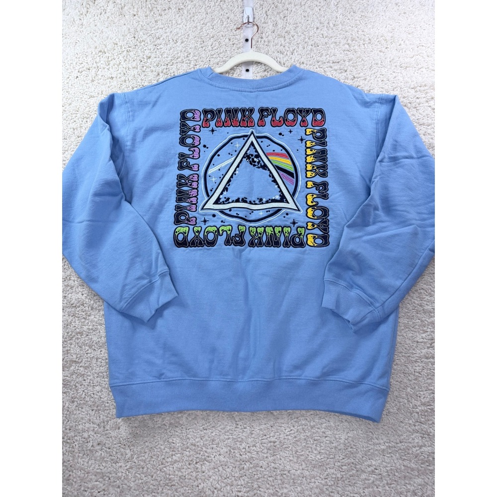 Pink Floyd Sweatshirt Mens Large Blue Dark Side of the Moon Graphic Pullover